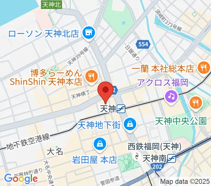 FFGホールの地図