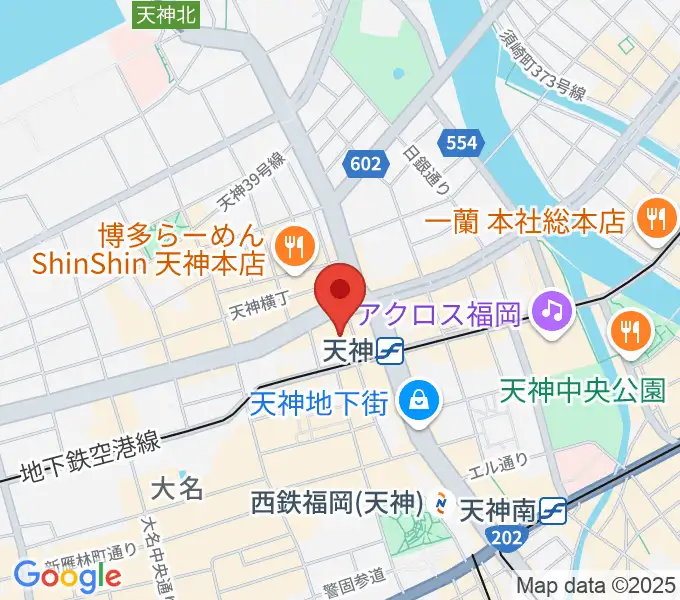 FFGホールの地図
