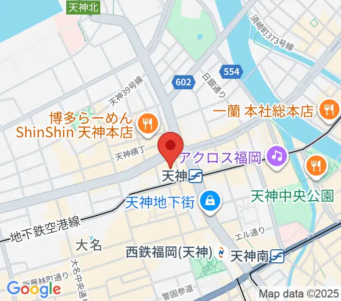 FFGホールの地図