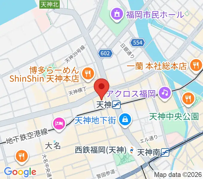 FFGホールの地図