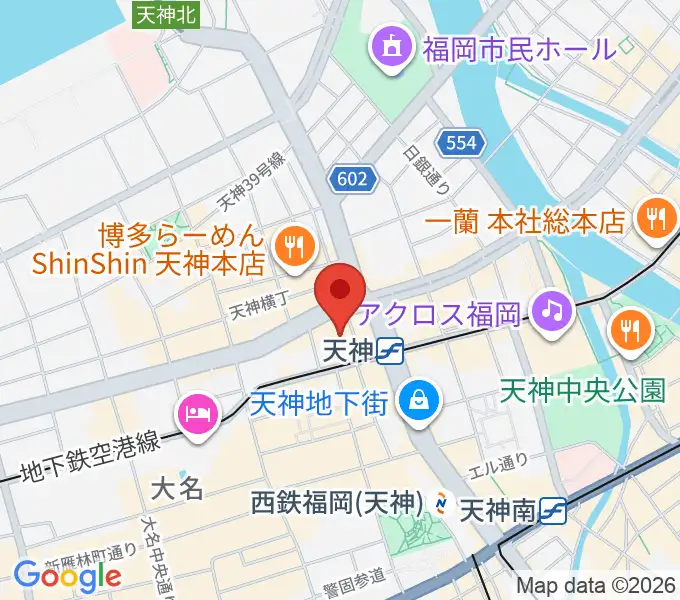 FFGホールの地図