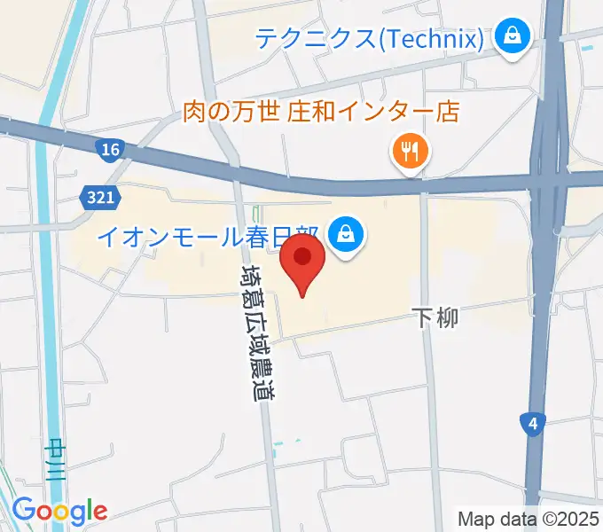 島村楽器 イオンモール春日部店の地図