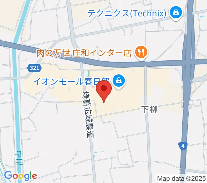 島村楽器 イオンモール春日部店の地図