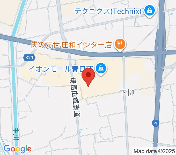 島村楽器 イオンモール春日部店の地図