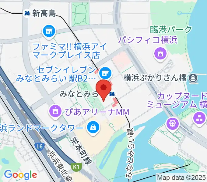 島村楽器 横浜みなとみらい店の地図