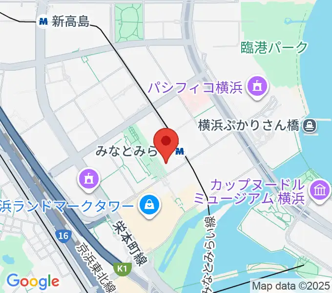 島村楽器 横浜みなとみらい店の地図