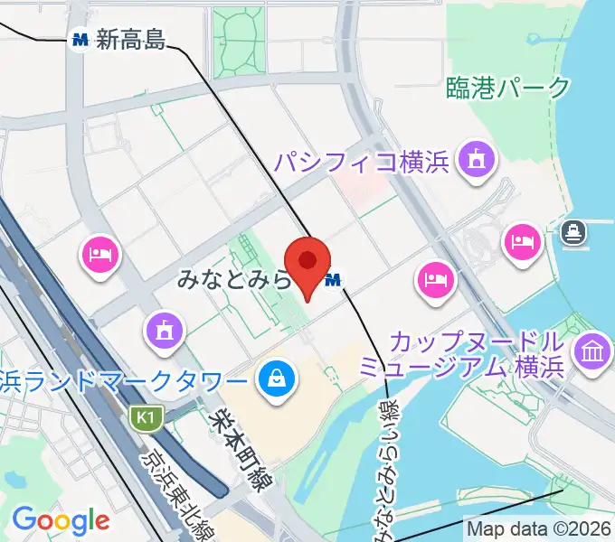 島村楽器 横浜みなとみらい店の地図