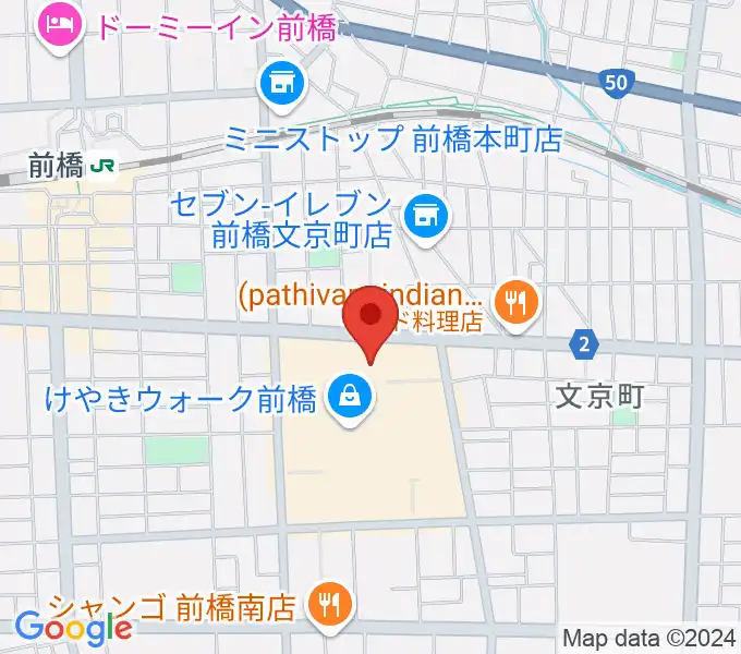 島村楽器 けやきウォーク前橋店の地図