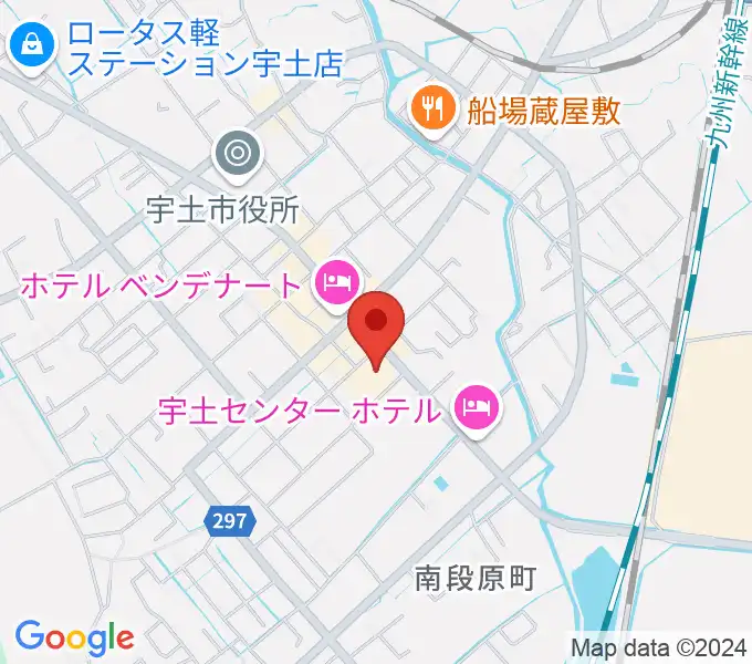 宇土市民会館の地図