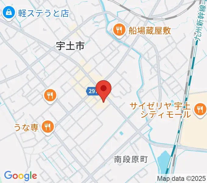 宇土市民会館の地図