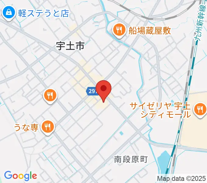 宇土市民会館の地図