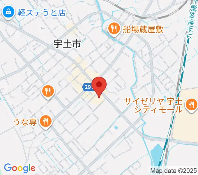 宇土市民会館の地図