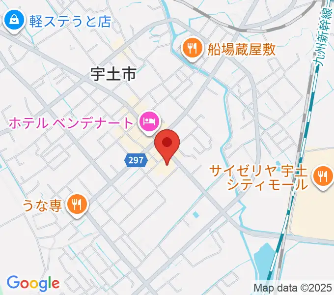 宇土市民会館の地図