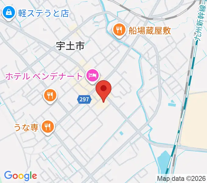 宇土市民会館の地図