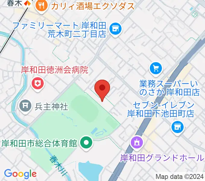 岸和田市立文化会館マドカホールの地図