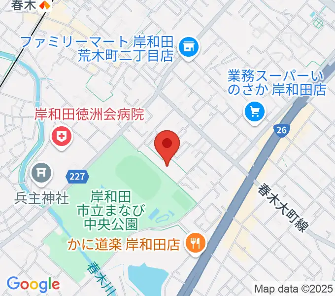 岸和田市立文化会館マドカホールの地図