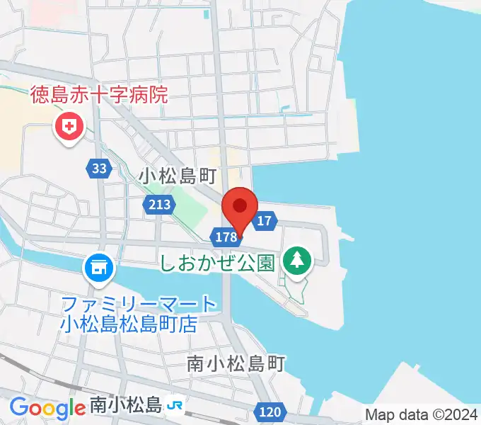 小松島市サウンドハウスホールの地図