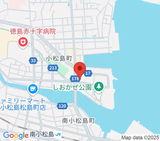 小松島市サウンドハウスホールの地図