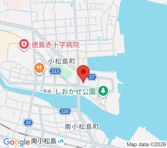 小松島市サウンドハウスホールの地図