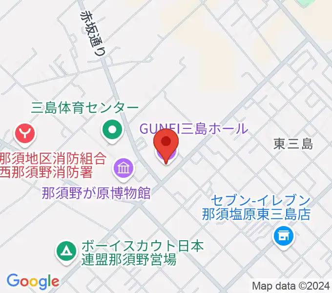 GUNEI三島ホールの地図