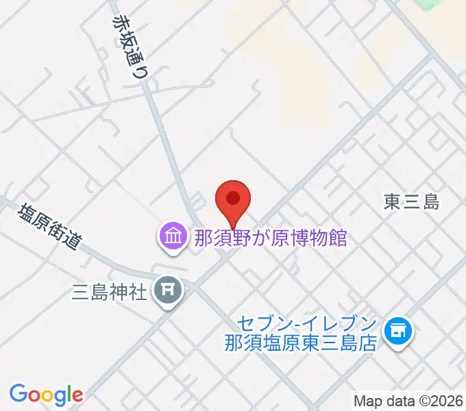 那須塩原市三島ホールの地図