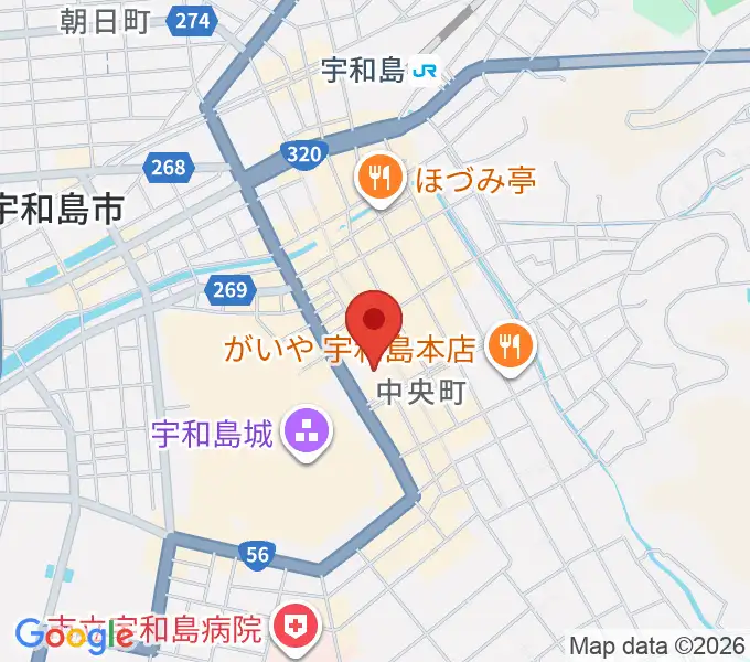 南予文化会館の地図