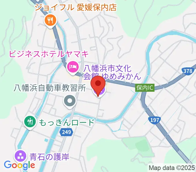 八幡浜市文化会館ゆめみかんの地図