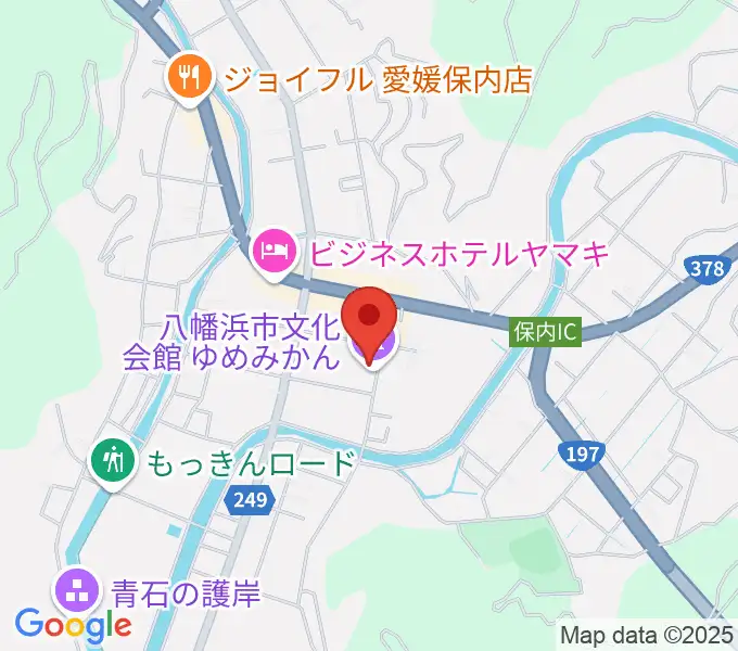 八幡浜市文化会館ゆめみかんの地図