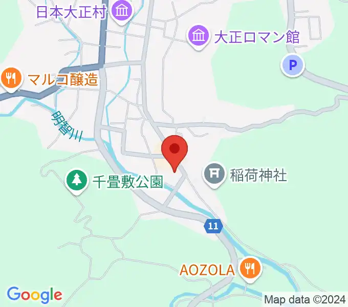 明智かえでホールの地図