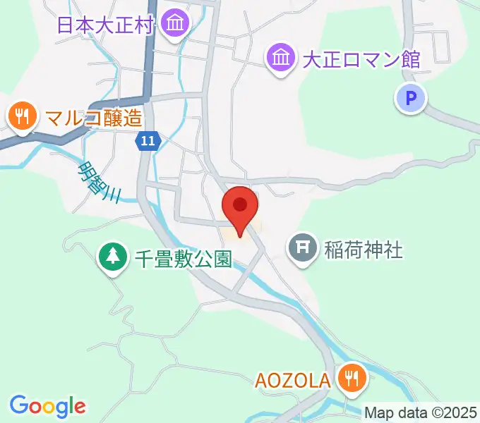 明智かえでホールの地図