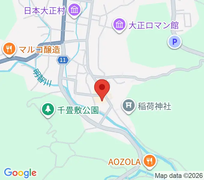 明智かえでホールの地図