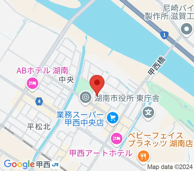 湖南市甲西文化ホールの地図