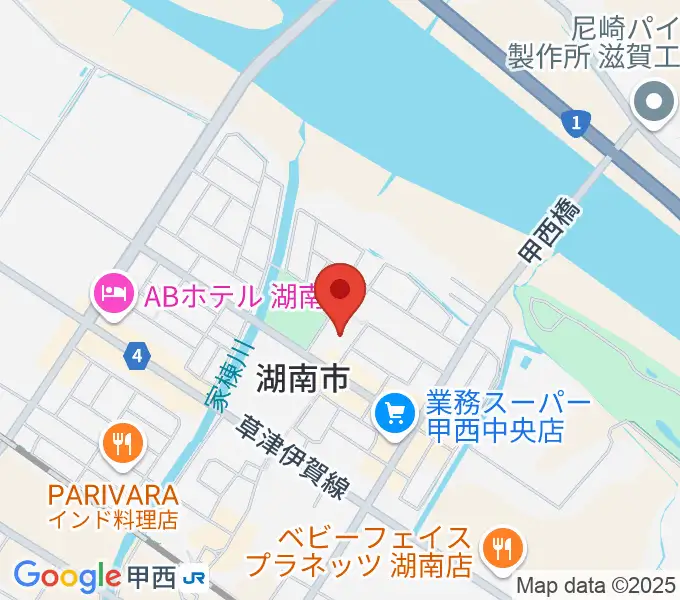 湖南市甲西文化ホールの地図