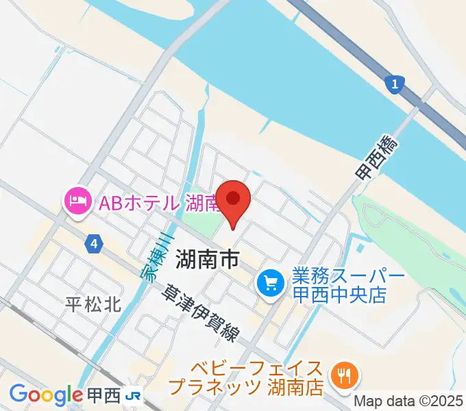 湖南市甲西文化ホールの地図