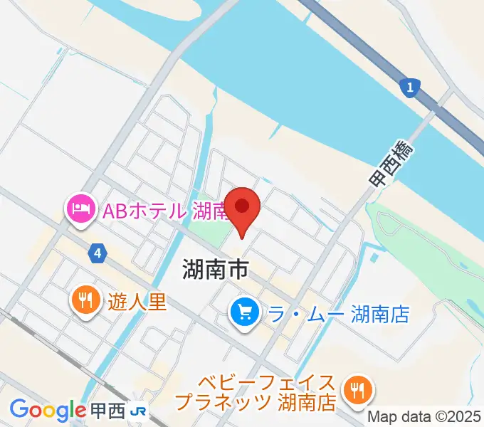 湖南市甲西文化ホールの地図