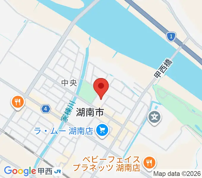 湖南市甲西文化ホールの地図