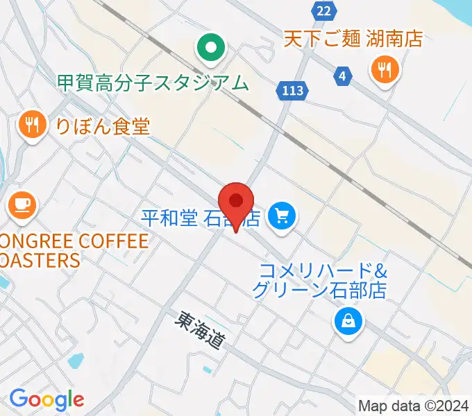 石部文化ホールの地図