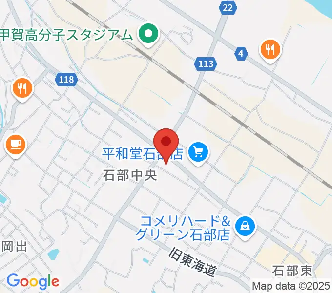 石部文化ホールの地図