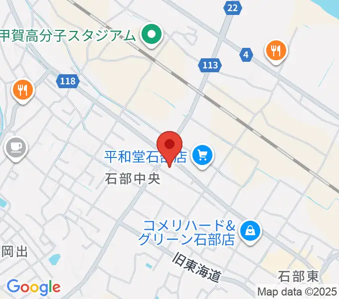 石部文化ホールの地図