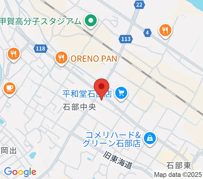 石部文化ホールの地図