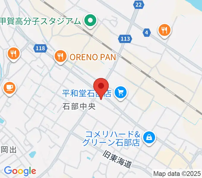 石部文化ホールの地図