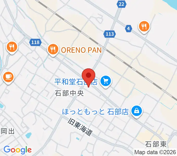 石部文化ホールの地図