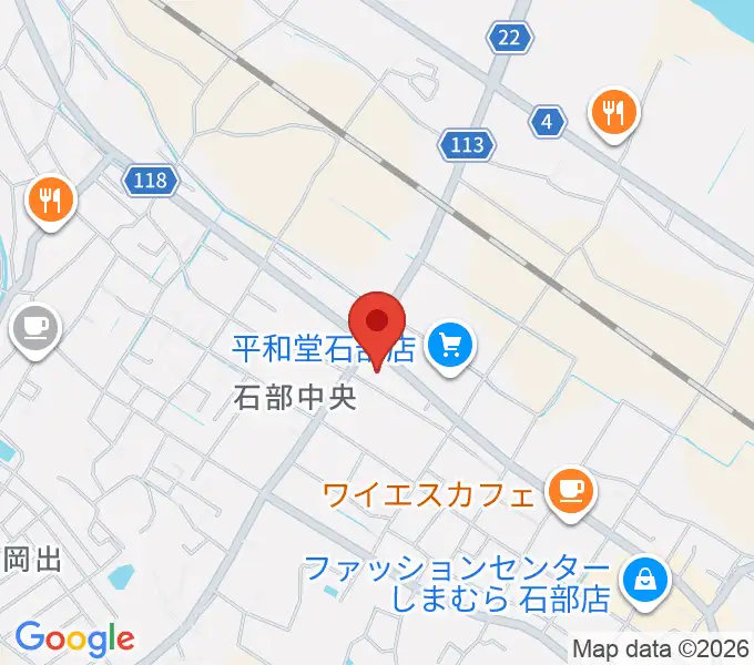 石部文化ホールの地図