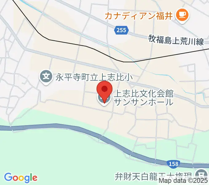 上志比文化会館サンサンホールの地図