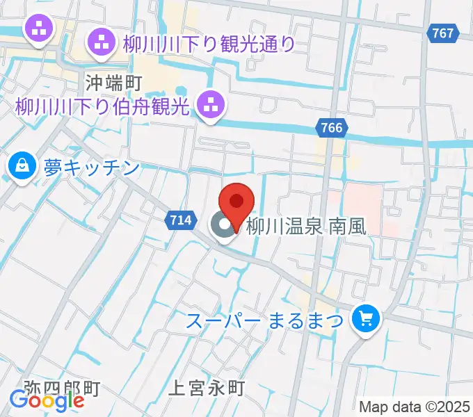 柳川総合保健福祉センター 水の郷ホールの地図