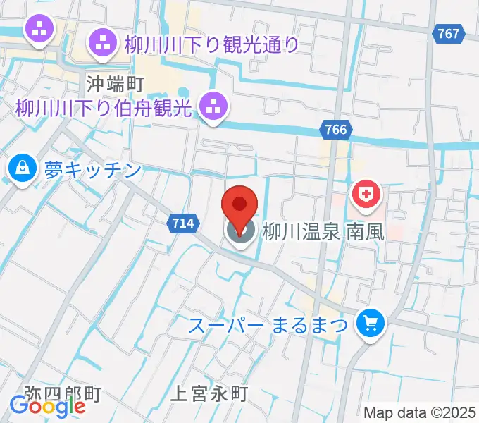 柳川総合保健福祉センター 水の郷ホールの地図