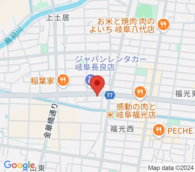 日響楽器 岐阜店の地図