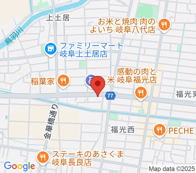 日響楽器 岐阜店の地図