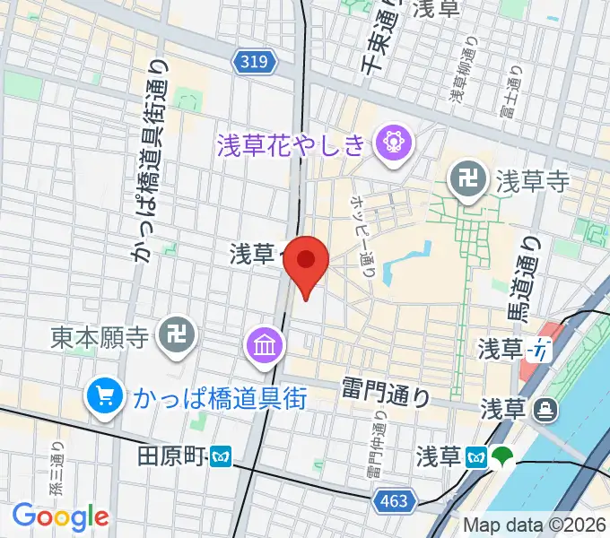 浅草六区ゆめまち劇場の地図