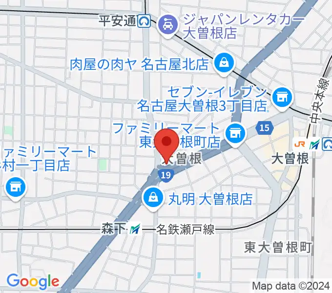 まるなか音楽教室の地図